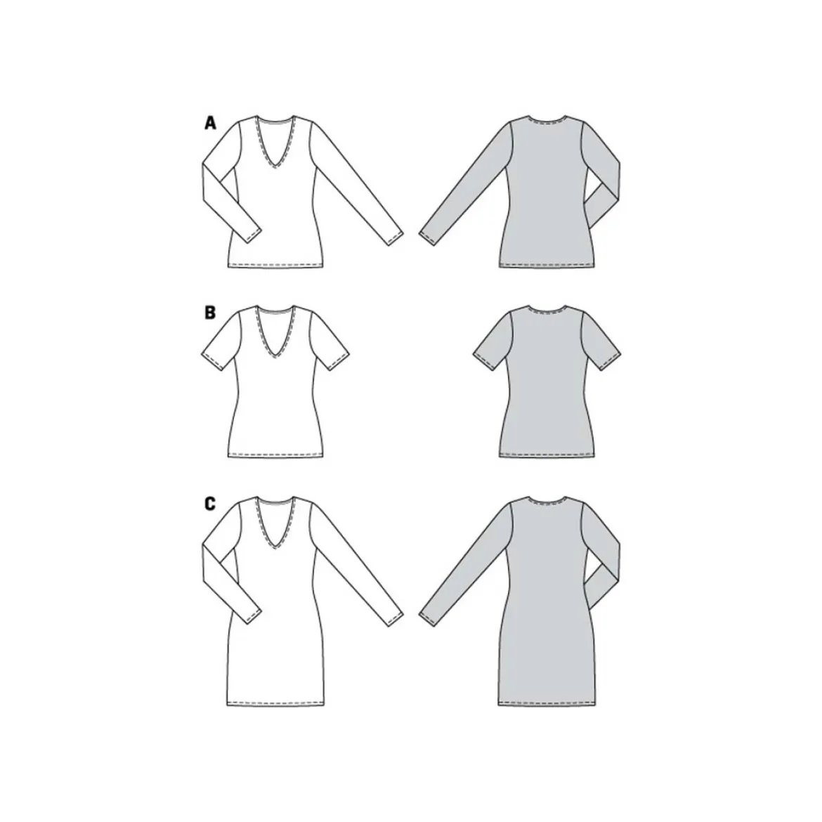 Abiti top slim scollo V