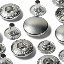 Bottoni pressione 15mm argento