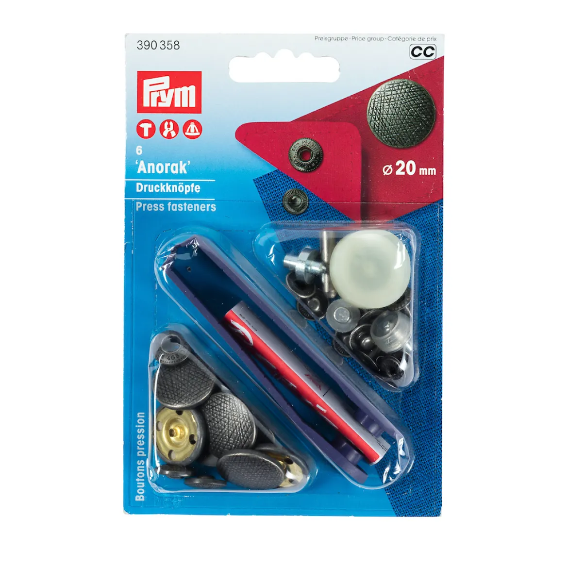 Bottoni pressione 20mm argento antico
