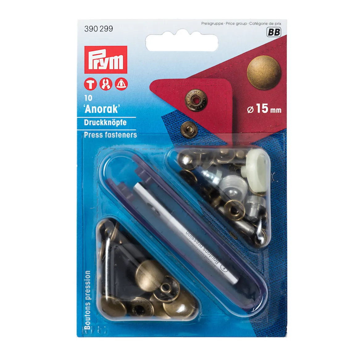 Bottoni pressione 15mm ottone antico