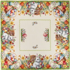 CENTRO TAVOLA 100X100 EASTER BUNNY
