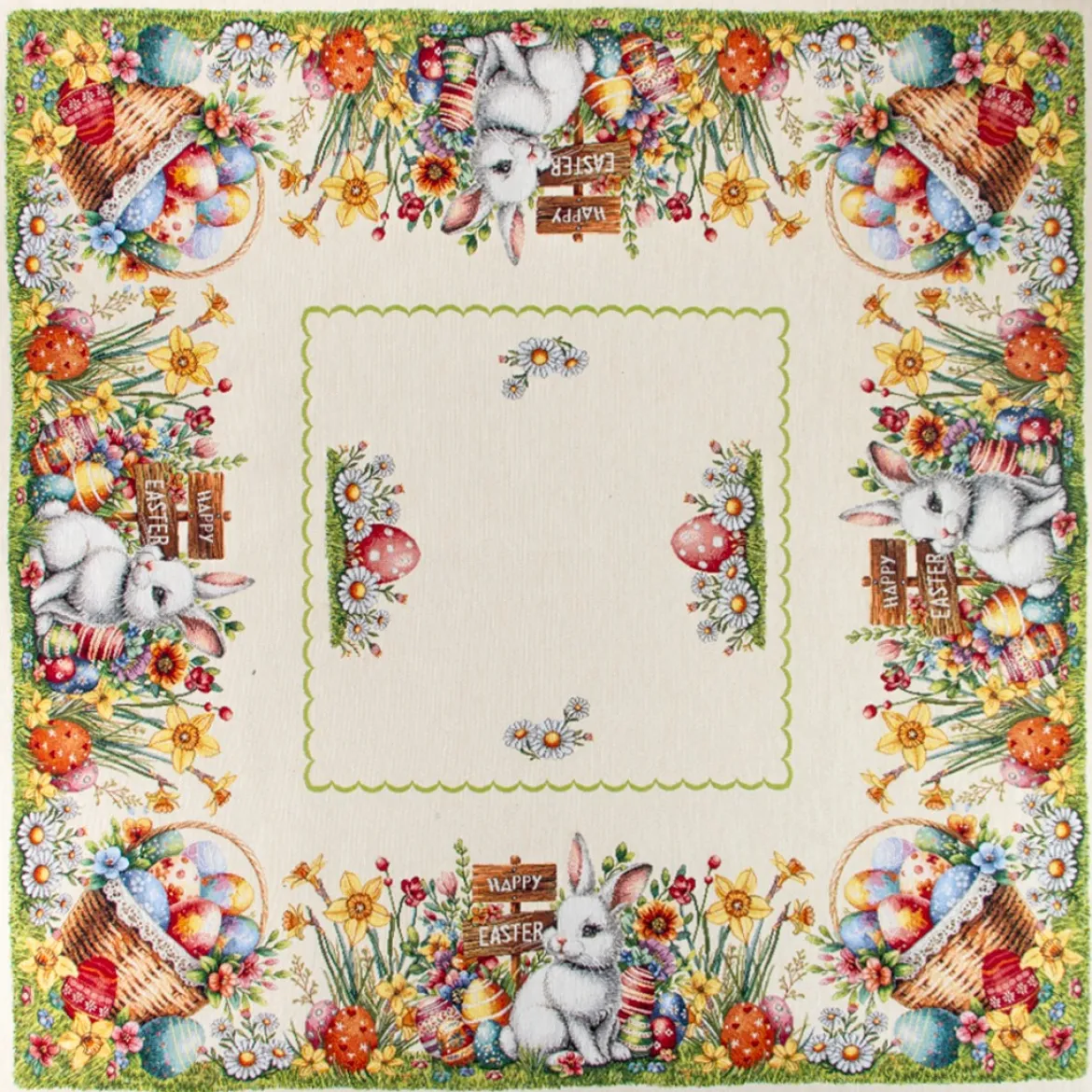 CENTRO TAVOLA 100X100 EASTER BUNNY