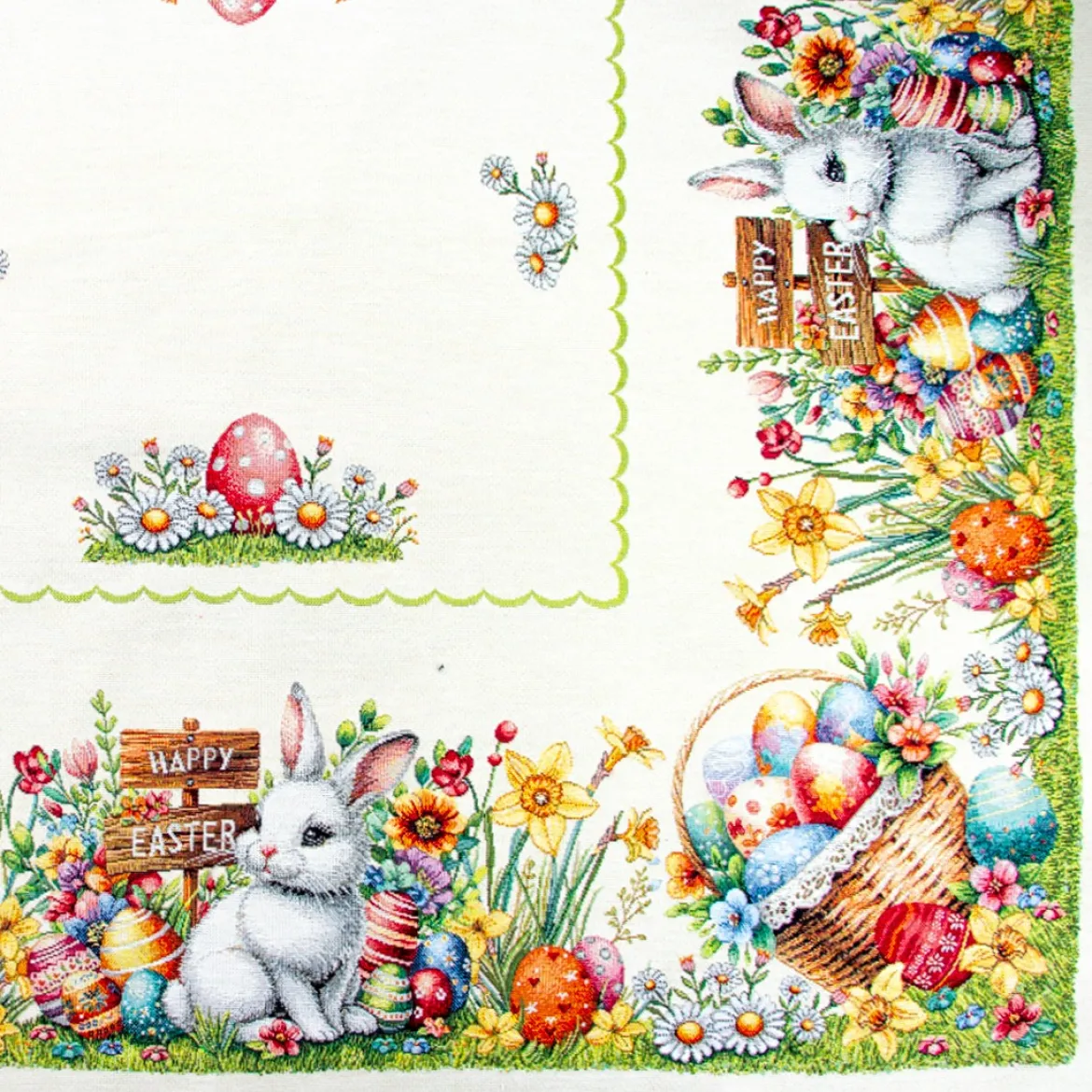 CENTRO TAVOLA 100X100 EASTER BUNNY