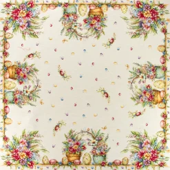 CENTRO TAVOLA 100X100 EASTER FLOWERS
