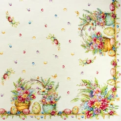 CENTRO TAVOLA 100X100 EASTER FLOWERS