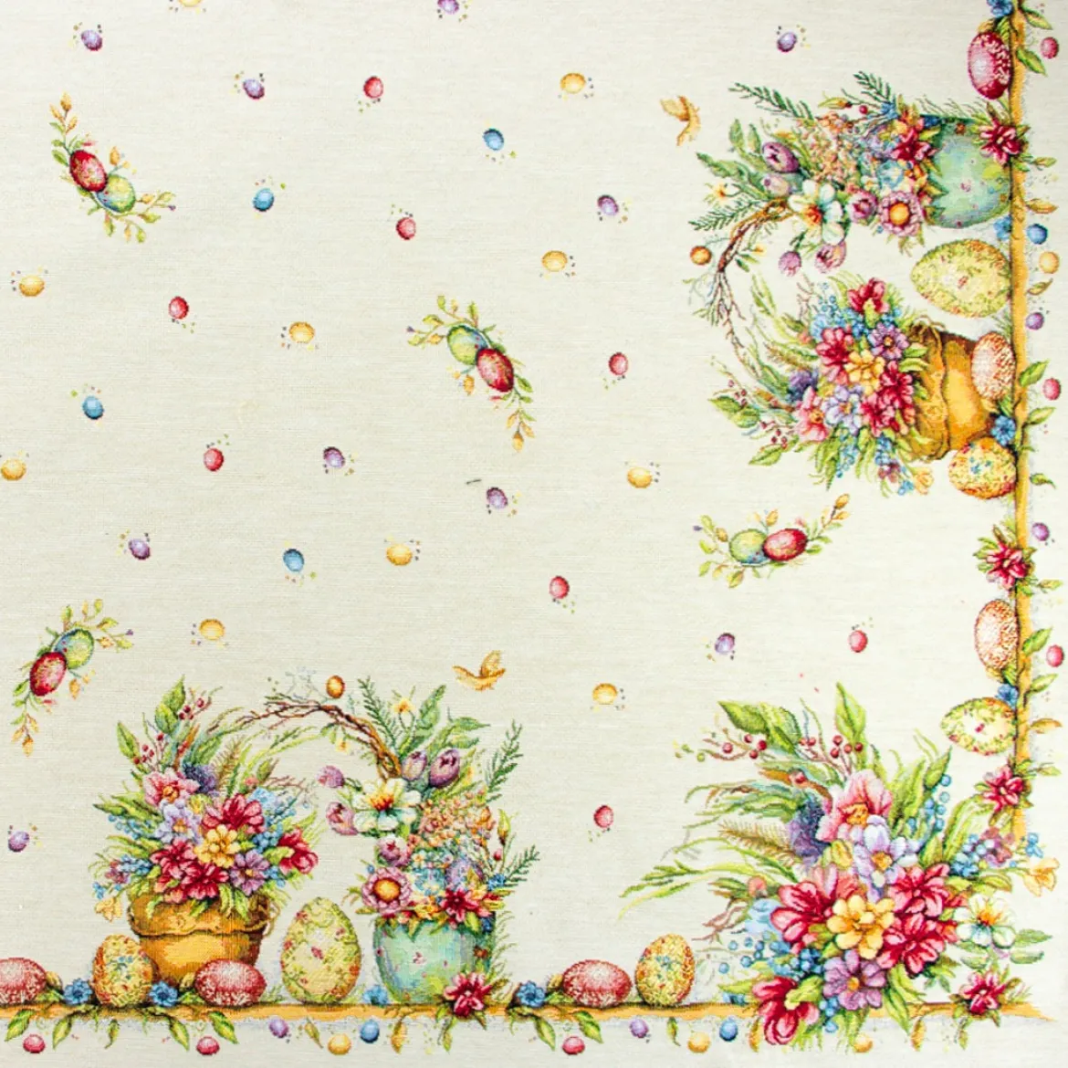 CENTRO TAVOLA 100X100 EASTER FLOWERS
