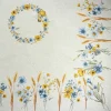 CENTRO TAVOLA 100X100 FIORI E SPIGHE