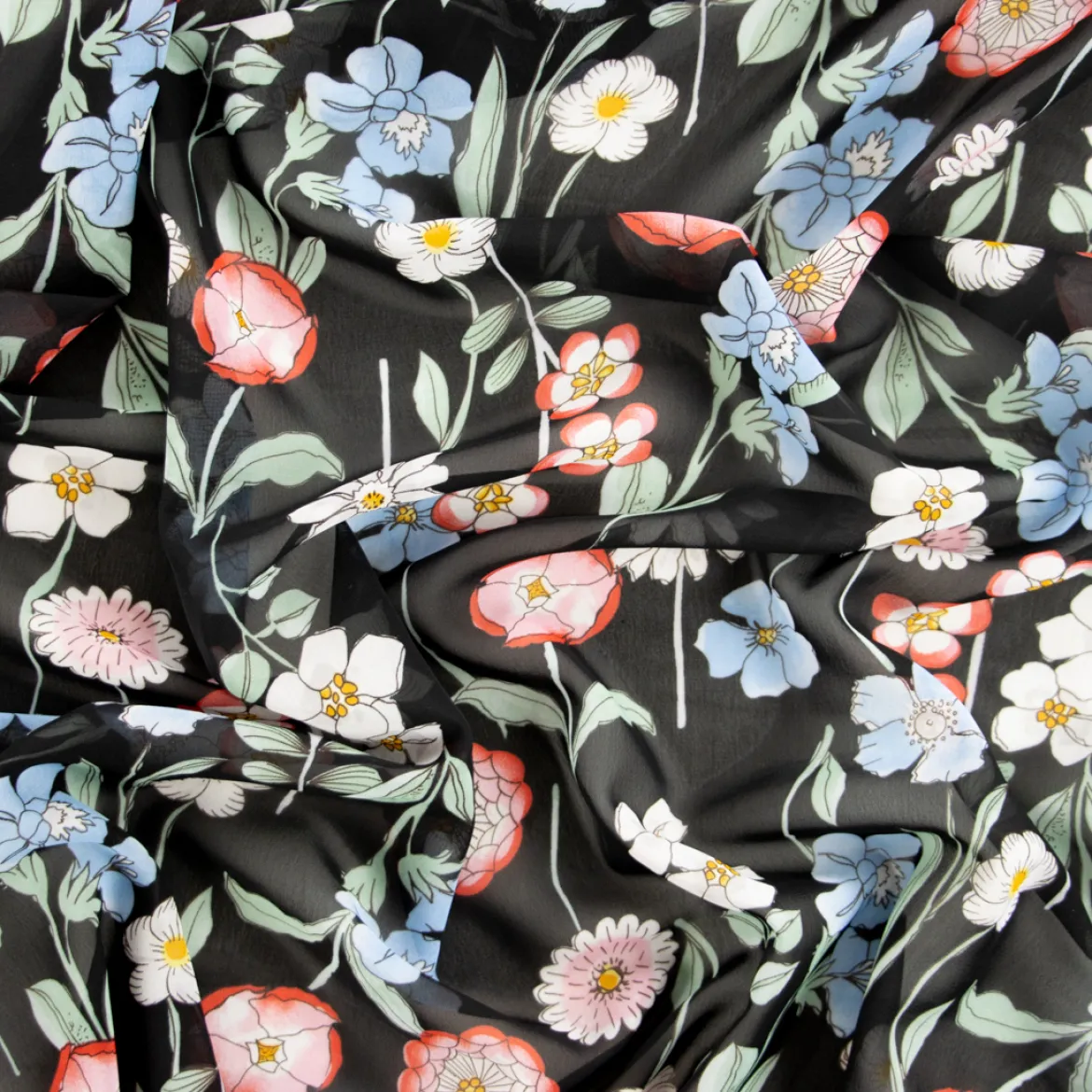 CHIFFON NICOLETTA FIORI DI CAMPO
