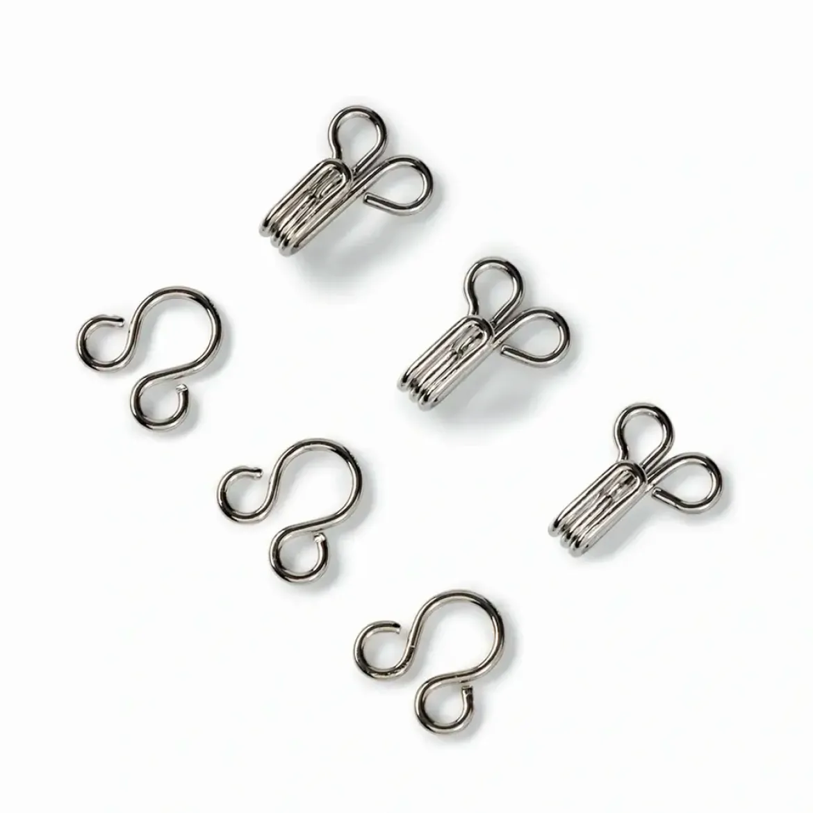 Ganci ed occhielli ottone N.2 argento