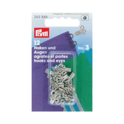 Ganci ed occhielli ottone N.3 argento