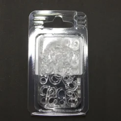 Ganci plastica con occhiello mm. 7