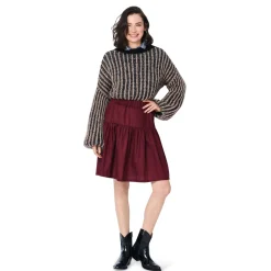 Gonna a più livelli con vita elastica