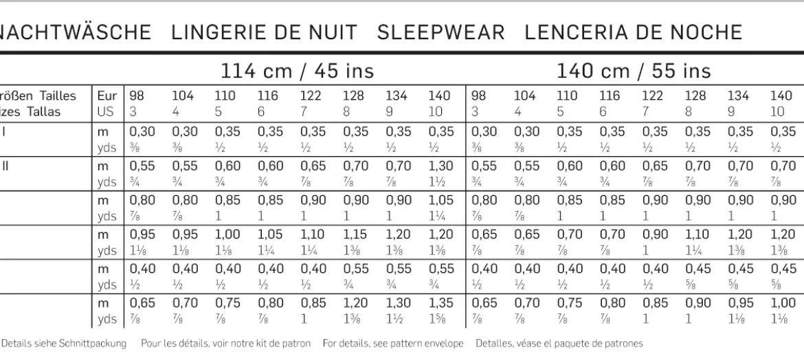 indumenti da notte