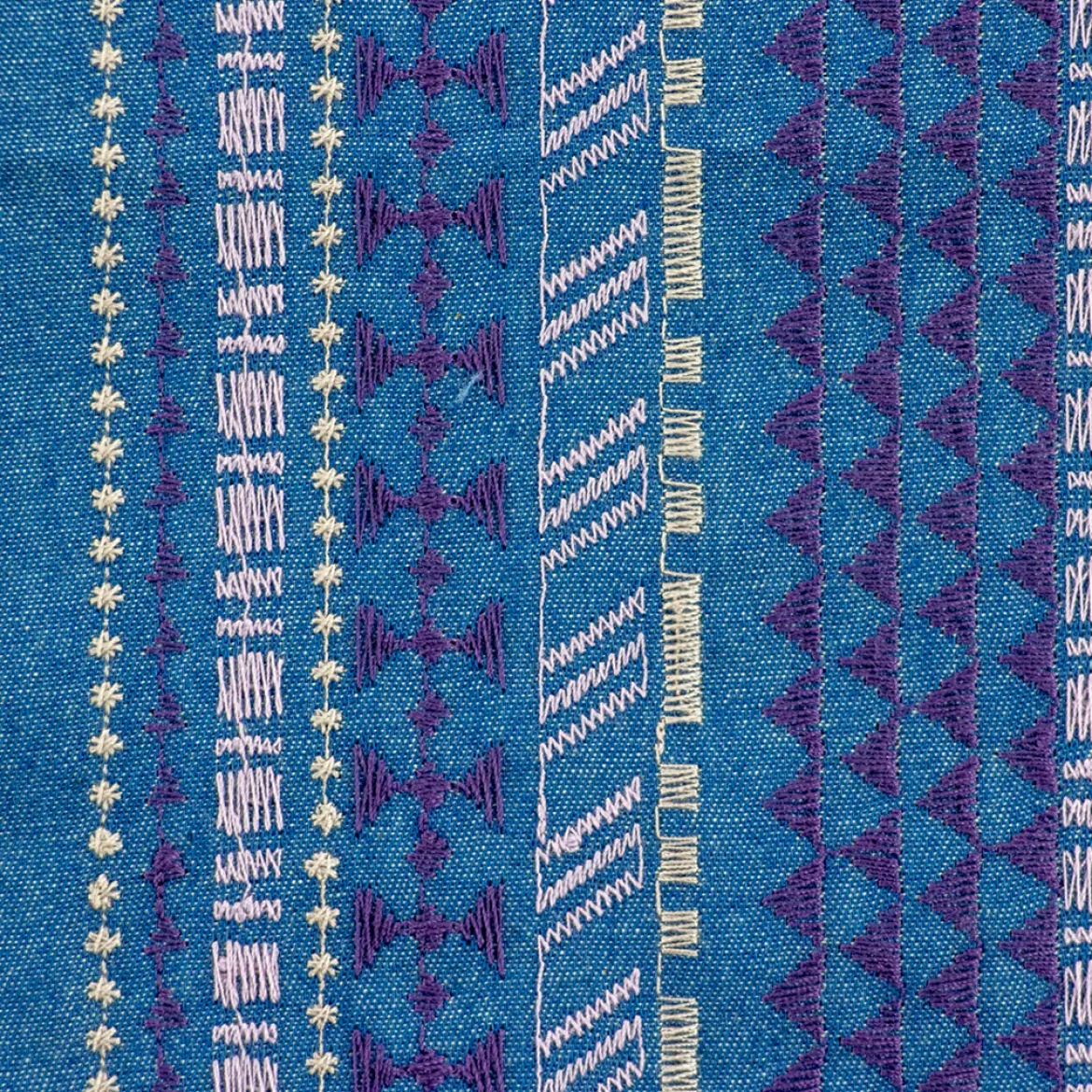 JEANS RICAMATO GEOMETRICO