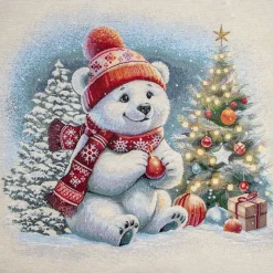 PANNELLI 47X47 CM ORSO POLARE NATALE