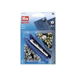 Rivetti 9mm argento/ferro antico