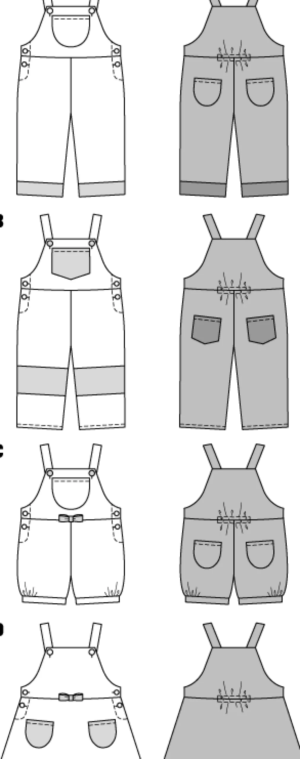 Salopette e vestito