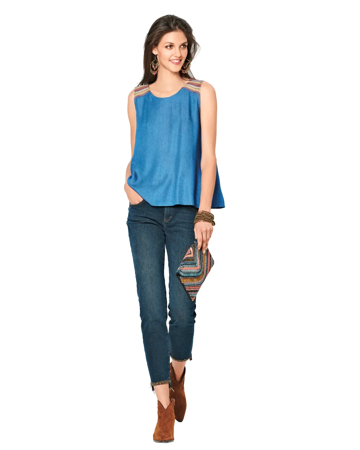Tank Top - Forma svasata - con cintura