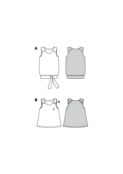 Tank Top - Forma svasata - con cintura