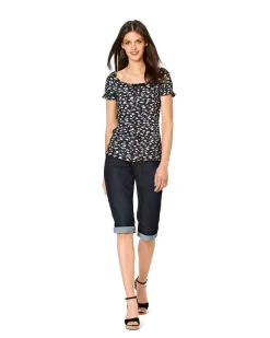 Top con maniche raglan -Girocollo