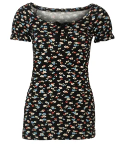 Top con maniche raglan -Girocollo
