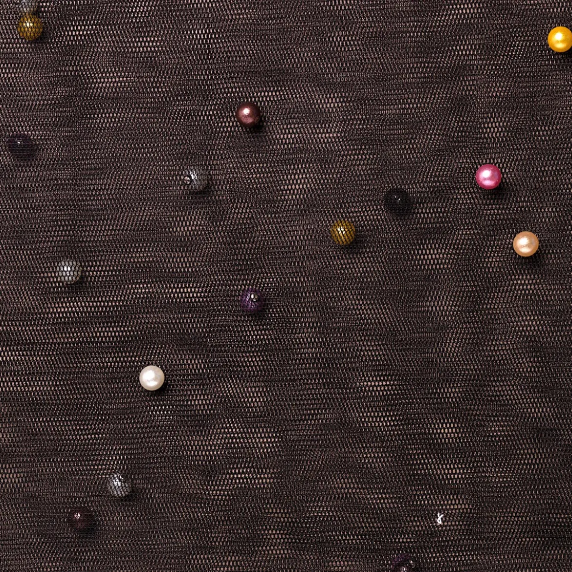TULLE CON PERLINE MULTICOLOR NAVE