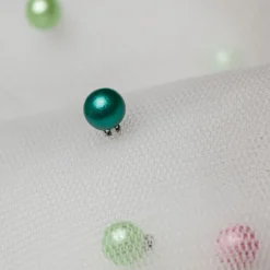 TULLE CON PERLINE MULTICOLOR NAVE