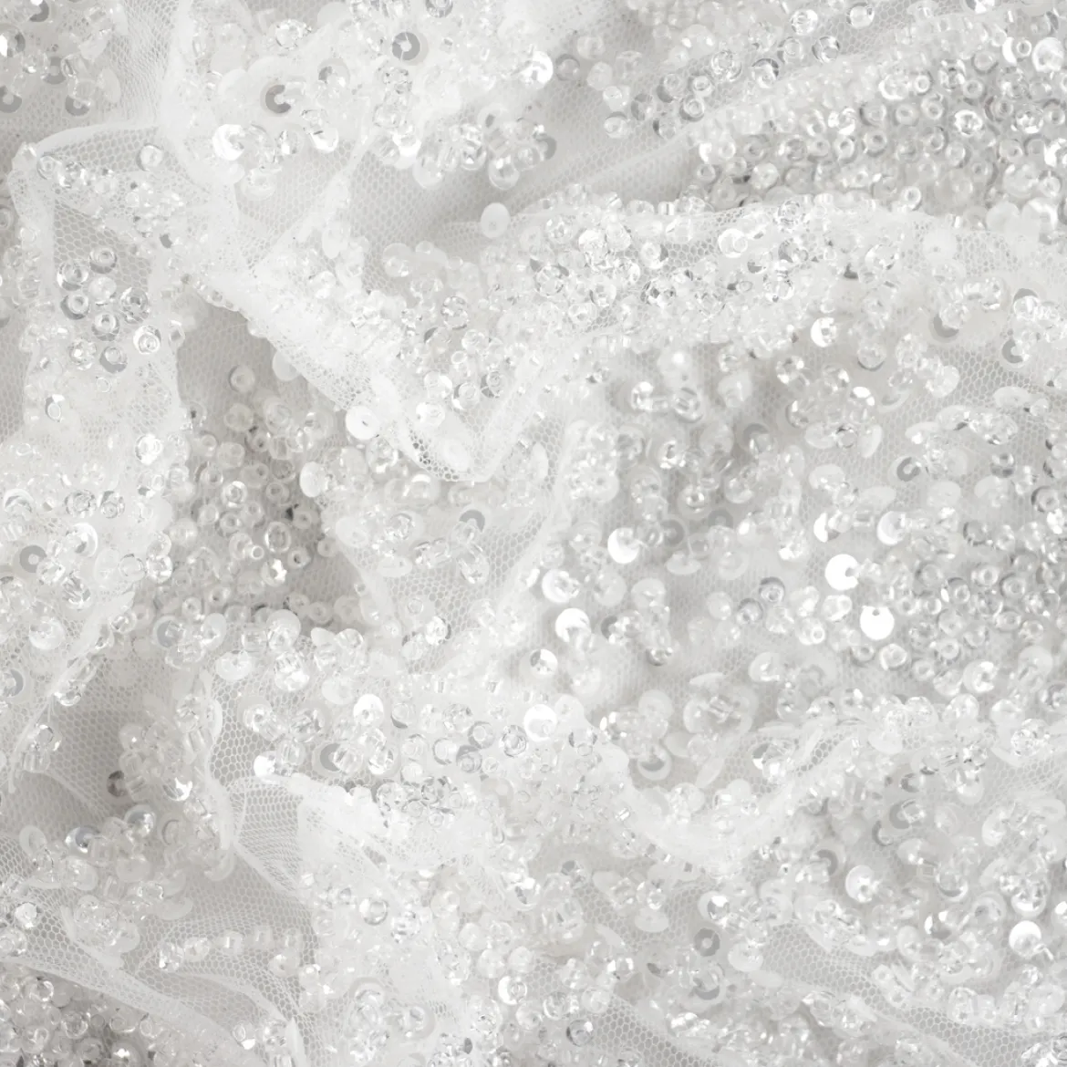 TULLE RICAMATO CON PERLINE LIMOGES SPOSA