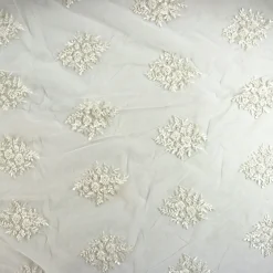 TULLE RICAMATO PERLINE E PAILLETTES